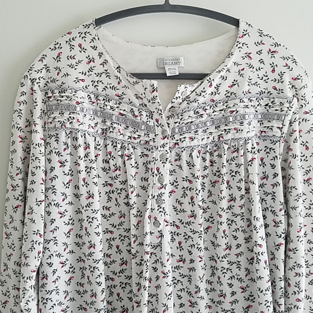 Sweet Rose Flannel nightgown